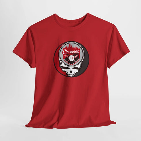 Grateful Dead - Cincinnati Reds Grateful Dead Steal Your Face T-Shirt - MLB - StealieShop