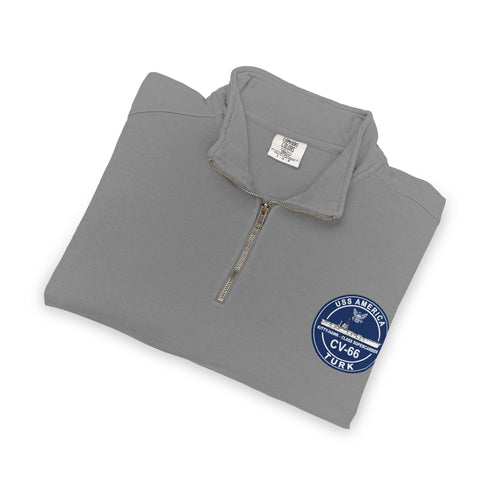 USS America Custom Adult Quarter-Zip Sweatshirt