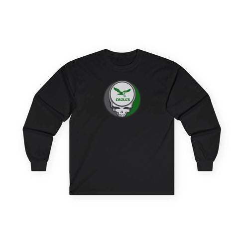 Grateful Dead - Philadelphia Eagles Skull Long Sleeve Tee - NFL - StealieShop