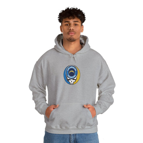 Los Angeles Chargers Grateful Dead Hooded Sweatshirt - NFL Fan Apparel - StealieShop