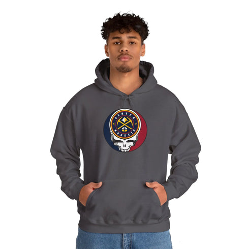 Denver Nuggets Grateful Dead Steal Your Face Unisex Hoodie - NBA StealieShop