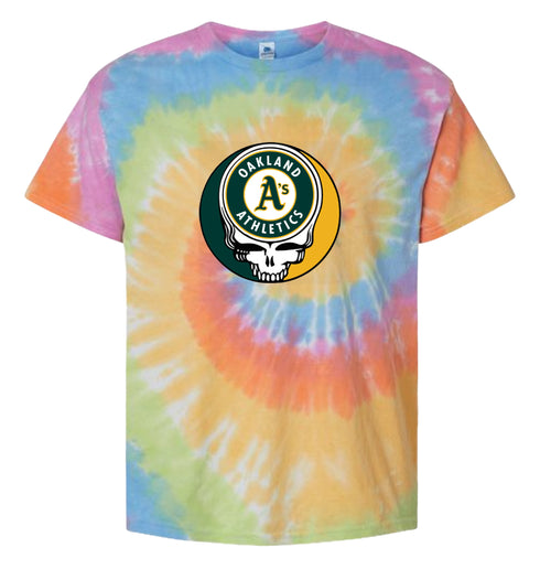 Oakland Athletics Stealie Tie-Dye Grateful Dead T-Shirt