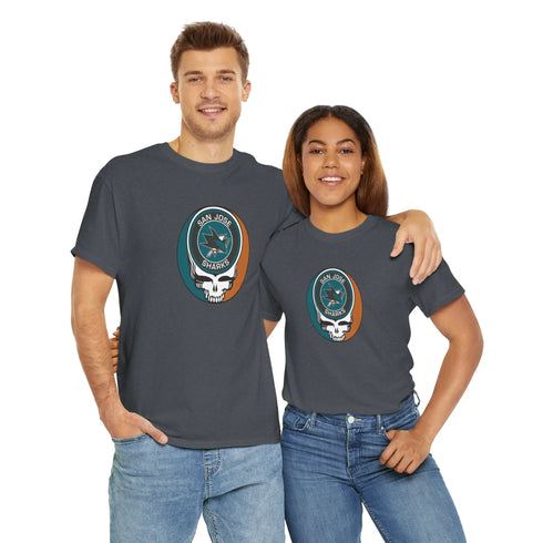 San Jose Sharks Grateful Dead Steal Your Face T-Shirt - NHL - StealieShop