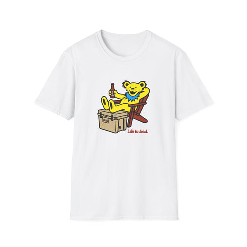 Chillin' Bear - Yellow - Life is dead. Grateful Dead T-Shirt