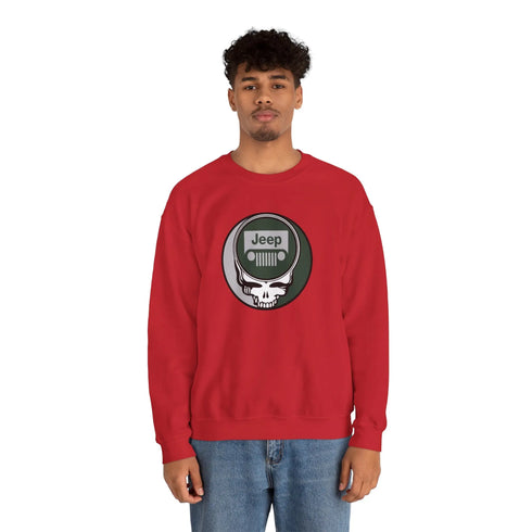 Grateful Dead - Jeep Stealie Crewneck Sweatshirt - StealieShop