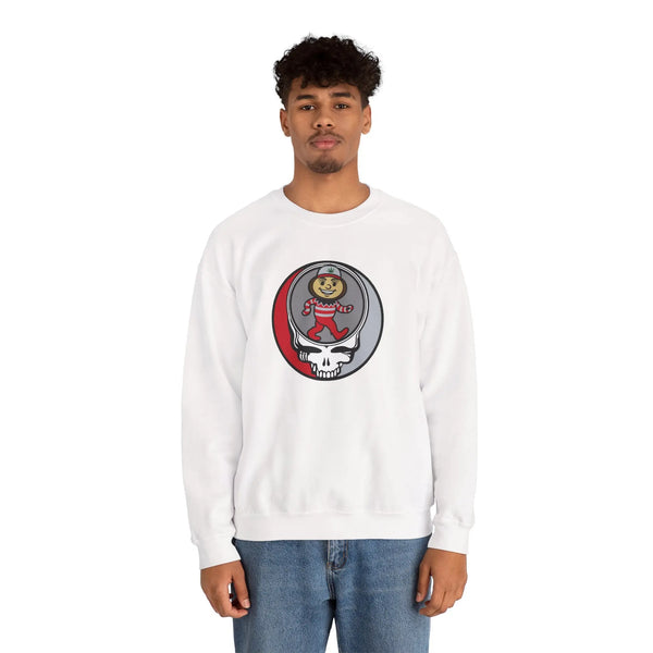 Grateful Dead - Dancing Buckeye Grateful Dead Stealie Crewneck Sweatshirt - StealieShop