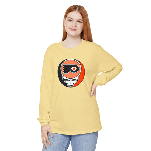 Philadelphia Flyers Vineyard Collection Unisex Garment-Dyed Long Sleeve T-Shirt