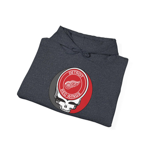 Detroit Red Wings Grateful Dead Unisex Heavy Blend Hoodie StealieShop