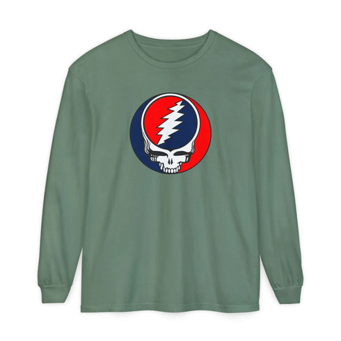 Grateful Dead - Classic Stealie Vineyard Collection Garment-dyed Long Sleeve T-Shirt - StealieShop