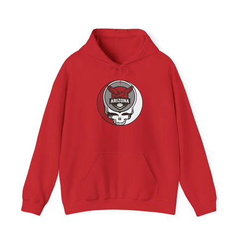 Grateful Dead - Arizona Cardinals Stealie Grateful Dead Hooded Sweatshirt - NFL - StealieShop
