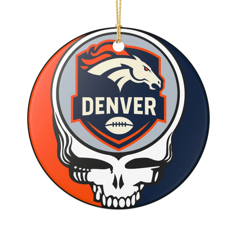 Grateful Dead - Denver Football Stealie Christmas Ornament - StealieShop
