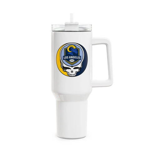 Grateful Dead - Los Angeles Rams Stealie "Fat Man" Tumbler, Double Insulated 40oz Travel Mug - StealieShop