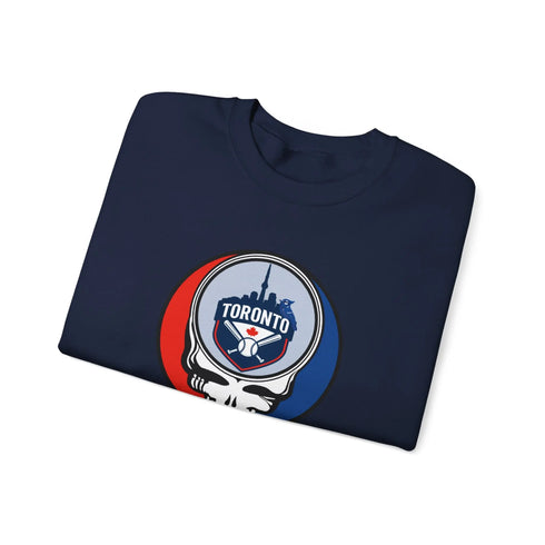 Grateful Dead - Toronto Blue Jays Stealie Grateful Dead Crewneck Sweatshirt - MLB - StealieShop
