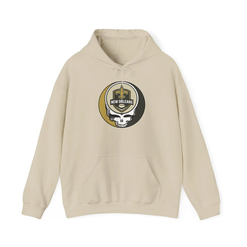 Grateful Dead - New Orleans Saints Stealie Grateful Dead Hooded Sweatshirt - NFL - StealieShop