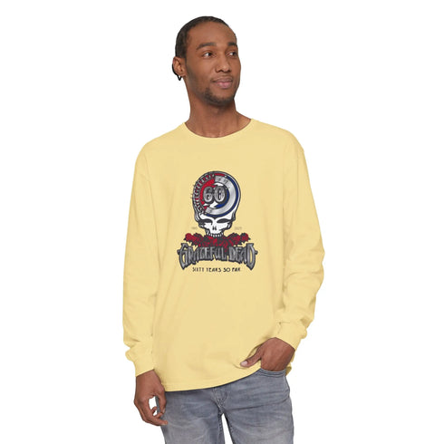 Grateful Dead - Grateful Dead 60th Anniversary Vineyard Collection Garment-dyed Long Sleeve T-Shirt - StealieShop