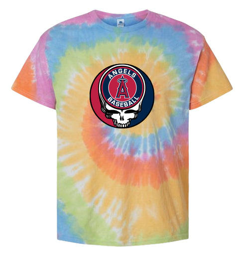 Los Angeles Angels Stealie Tie-Dye Grateful Dead T-Shirt