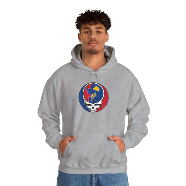KU Jayhawks Grateful Dead Steal Your Face Unisex Hoodie StealieShop