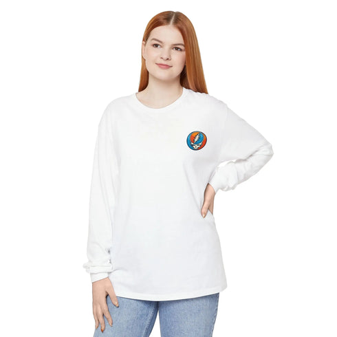 Grateful Dead - Twisted Stealie Two-Sided Vineyard Collection Garment-dyed Long Sleeve T-Shirt - StealieShop