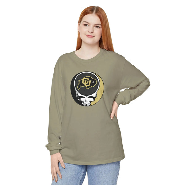 Grateful Dead - University of Colorado Garment-Dyed Long Sleeve T-Shirt - StealieShop