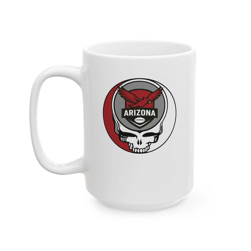 Grateful Dead - Arizona Cardinals Stealie Ceramic Coffee Mug - 15ounce - NFL - StealieShop