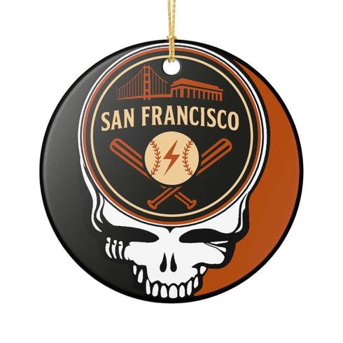Grateful Dead - San Francisco Baseball Stealie Christmas Ornament - StealieShop