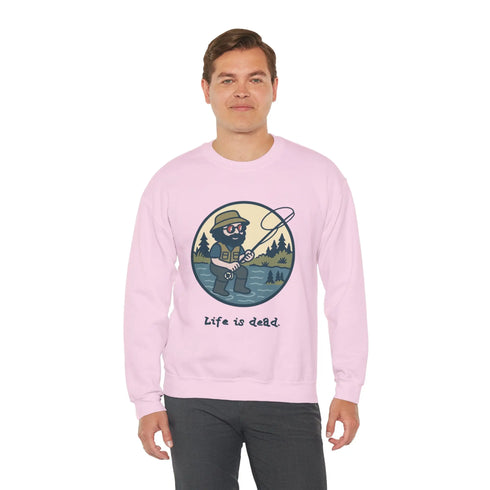 Grateful Dead - Fly Fishin' Jerry | Life is dead. Crewneck Sweatshirt - StealieShop