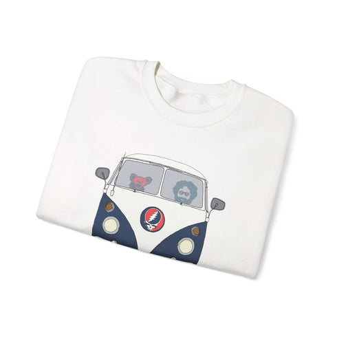 Grateful Dead - Jerry's Takin' The Bus Life is dead. Crewneck Sweatshirt - StealieShop