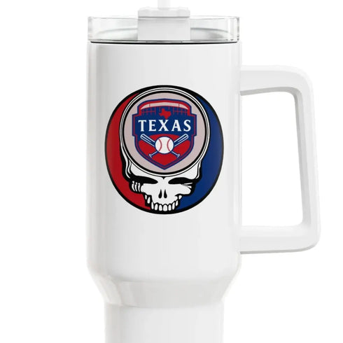Grateful Dead - The Ballpark Collection: Texas Baseball Edition "Fat Man" Tumbler,  Double Insulated 40oz Travel Mug - StealieShop