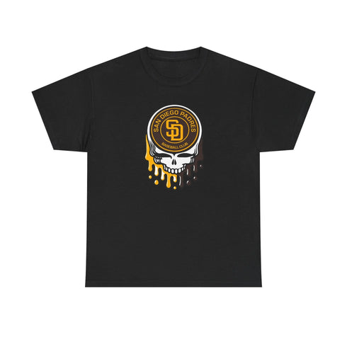 Grateful Dead - San Diego Padres Dripping Stealie T-Shirt - MLB - StealieShop
