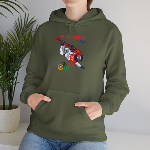 'Snowboardin' Jerry' 2026 Milano Cortina Olympics Unisex Heavy Blend Hoodie