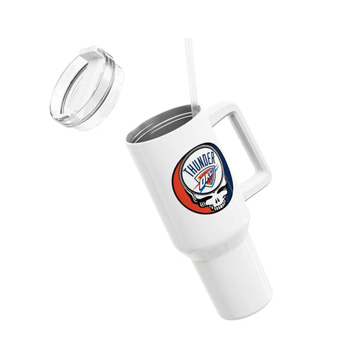 Grateful Dead - OKC Thunder Stealie "Fat Man" Tumbler, Double Insulated 40oz Travel Mug - StealieShop