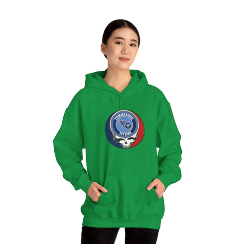 Tennessee Titans Grateful Dead Hooded Sweatshirt - NFL Fan Apparel - StealieShop
