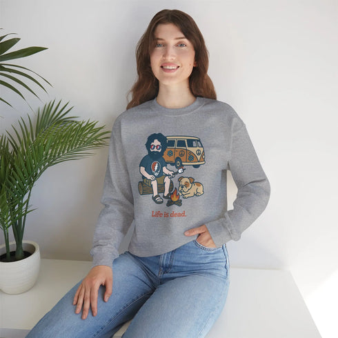 Grateful Dead - Jerry and Frank are Camping | Life is dead. Crewneck Sweatshirt - StealieShop