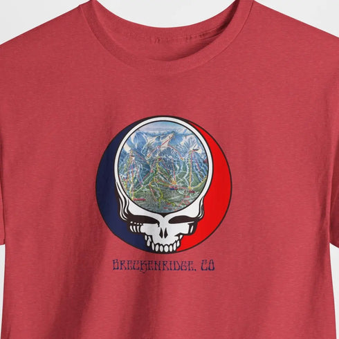 Breckenridge Trail Map Stealie Grateful Dead T-Shirt