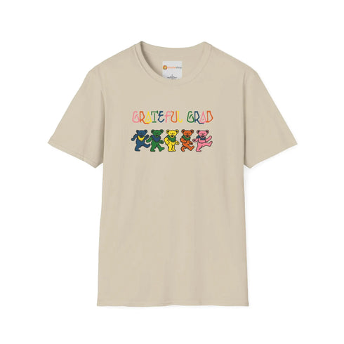 Grateful Dead - Grateful Grad Colors Dancing Bears Grateful Dead T-Shirt - StealieShop