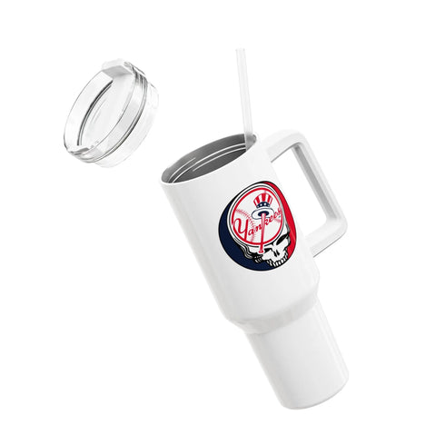 Grateful Dead - New York Yankees "Fat Man" Tumbler, Double Insulated 40oz Travel Mug - StealieShop