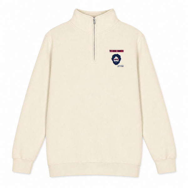 Bronx Bombers Jerry - Life is dead.® Yankees - Premium Grateful Dead Quarter-Zip Pullover - Sand - 1
