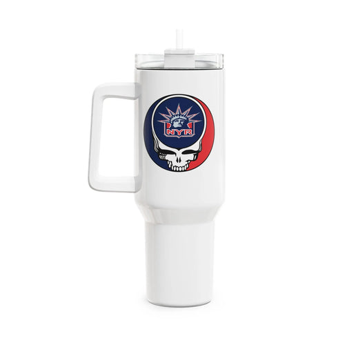Grateful Dead - New York Rangers Stealie "Fat Man" Tumbler, Double Insulated 40oz Travel Mug - StealieShop