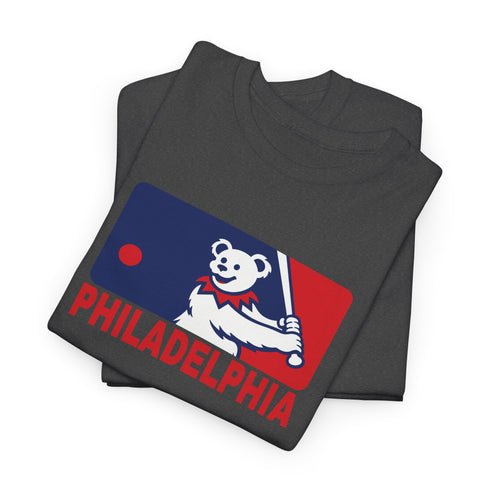Philadelphia Phillies Dancing Bear MLB Logo Unisex Grateful Dead T-Shirt