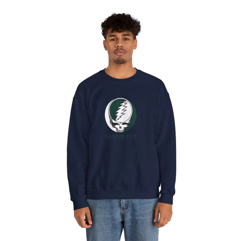 Michigan State Grateful Dead Stealie Crewneck Sweatshirt - StealieShop