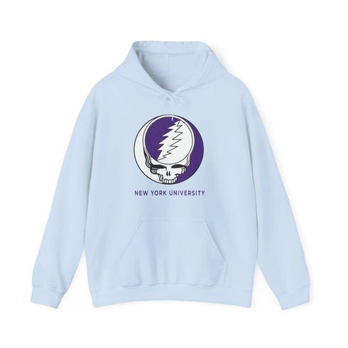 New York University Grateful Dead Hoodie - Hooded Sweatshirt - NYU - StealieShop