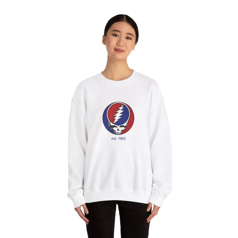 Grateful Dead Est. 1965 Stealie Crewneck Sweatshirt Printify