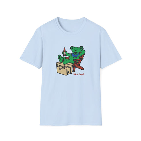 Chillin' Bear - Green - Life is dead. Grateful Dead T-Shirt