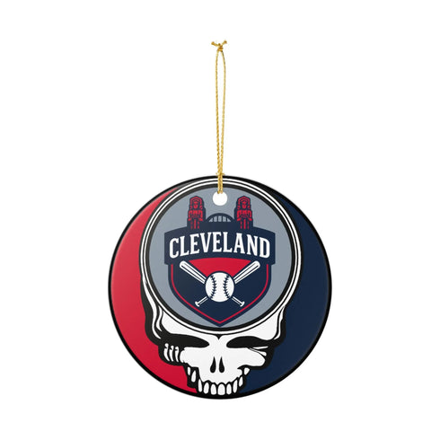 Grateful Dead - Cleveland Baseball Baseball Stealie Christmas Ornament - StealieShop
