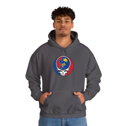 KU Jayhawks Grateful Dead Steal Your Face Unisex Hoodie StealieShop