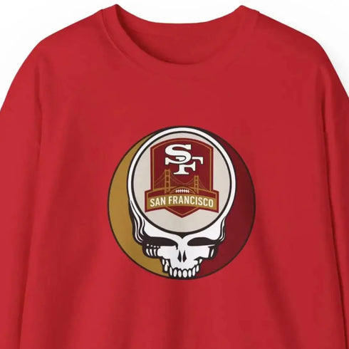 Grateful Dead - The Gridiron Collection: San Franisco Edition Grateful Dead Stealie Crewneck Sweatshirt - StealieShop