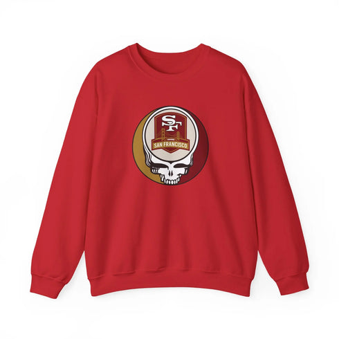 Grateful Dead - San Franisco 49ers Grateful Dead Stealie Crewneck Sweatshirt - StealieShop