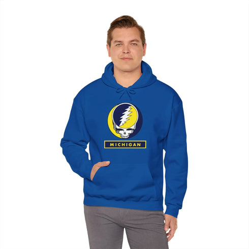 University of Michigan Grateful Dead Unisex Heavy Blend Hoodie StealieShop