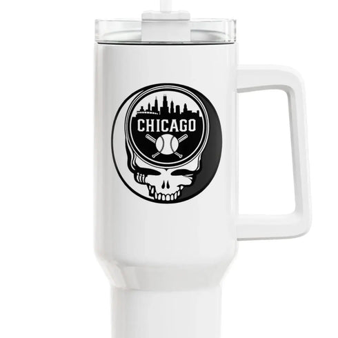 Grateful Dead - The Ballpark Collection: Chicago Baseball Edition "Fat Man" Tumbler, Double Insulated 40oz Travel Mug - StealieShop