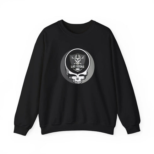 Grateful Dead - Las Vegas Raiders Grateful Dead Stealie Crewneck Sweatshirt - NFL - StealieShop